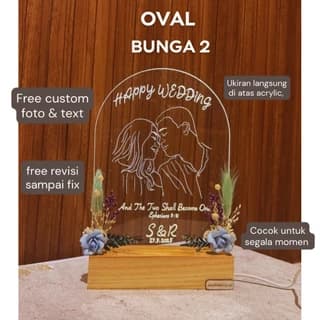 custom acrylic led with flower, lampu akrilik custom, hadiah ulang tahun, hadiah wedding, anniversary, graduation , wisuda , kado aesthetic